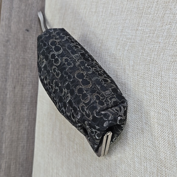 Coach Lurex Chenille Framed KIsslock Wristlet Purse - Picture 5 of 10